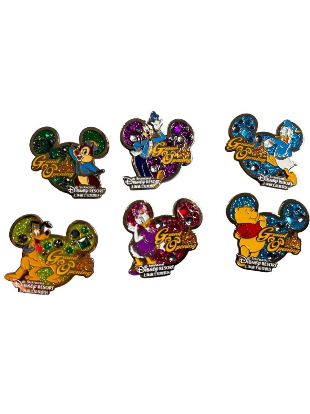 Disney Daisy Donald Trading Pin Pooh Pluto Goofy Shanghai Lapel Pin Brooch Badge